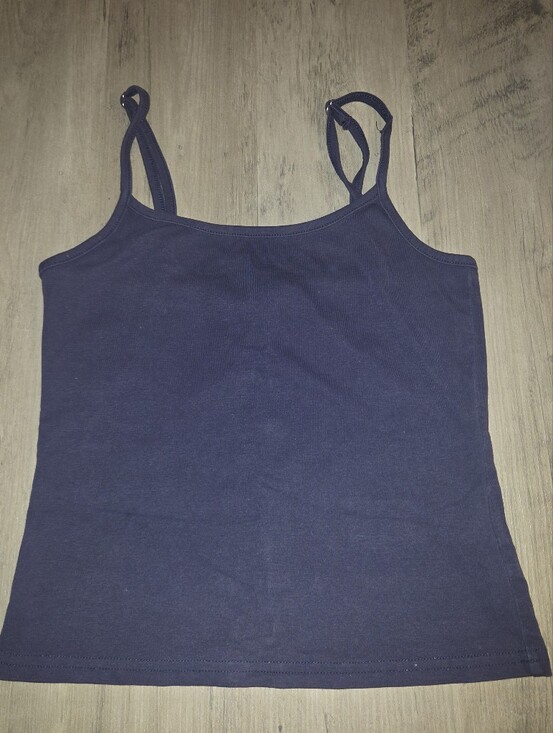 Edikted Tops - Edikted Dark Navy Double-Strap Ribbed Camisole